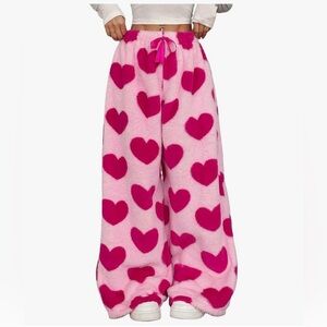 NWT Pink Heart Pants Jammies-S